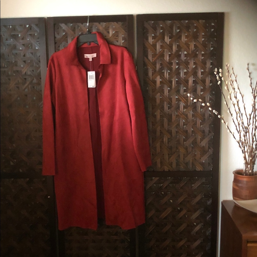 Philosophy Deep Red Trench Coat